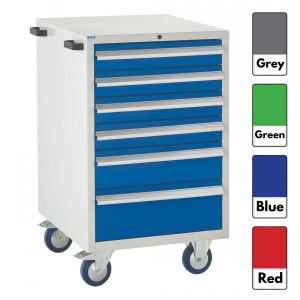Euroslide Storage Cabinet Mobile 6 Drawers